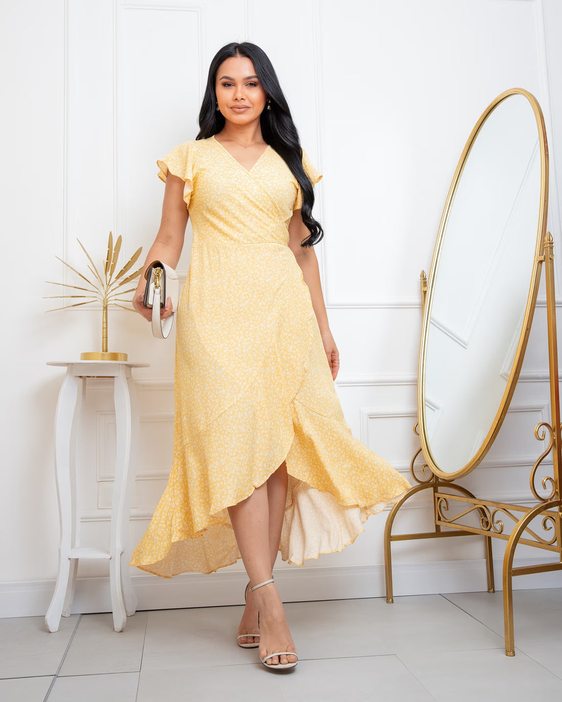 Vestido Estampado Transpassado