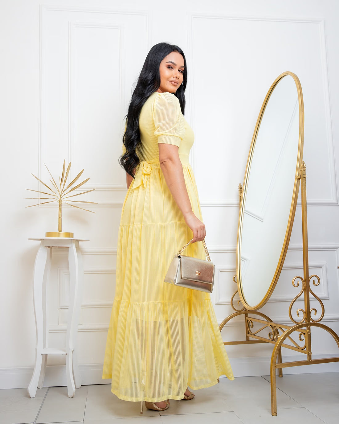 Vestido Longo Em Tule Liso